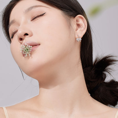 [Elite]Exquisite Earrings With Heart-Shaped Bow Design