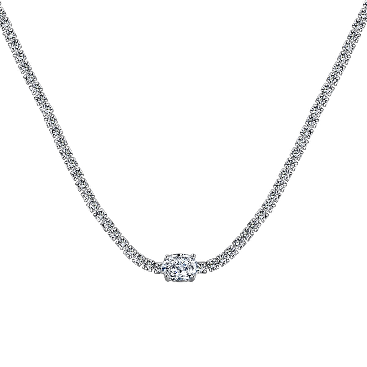 [Elite]1.0 Carat Shining Oval Cut Necklace