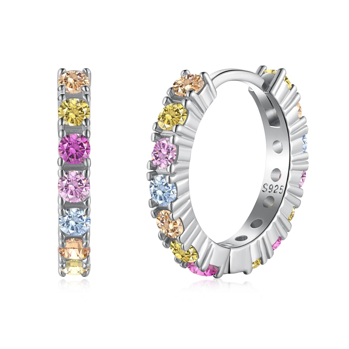 [Elite]Radiant Colorful Round Cut Earrings