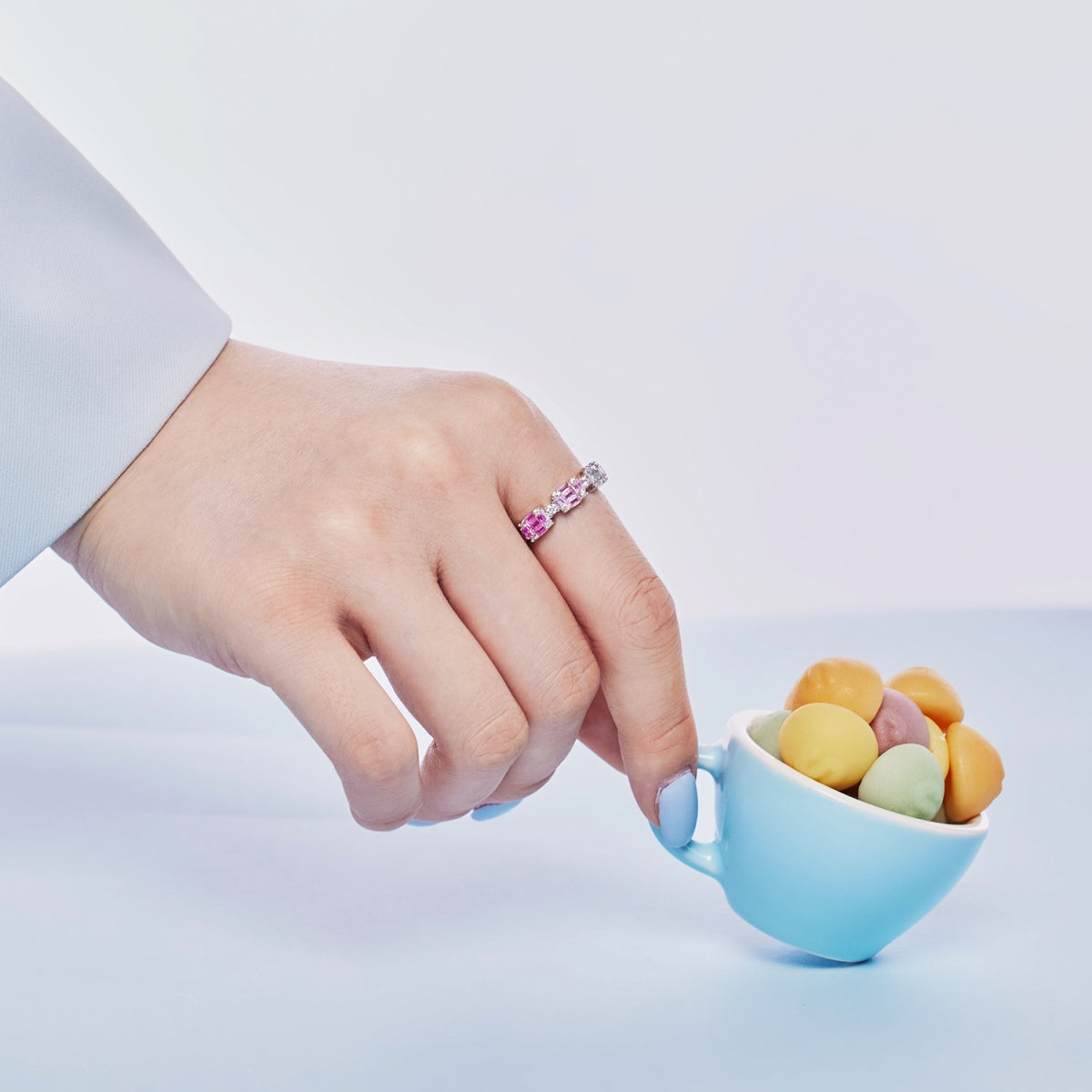 [Elite]Unique Colorful Emerald Cut Party Ring
