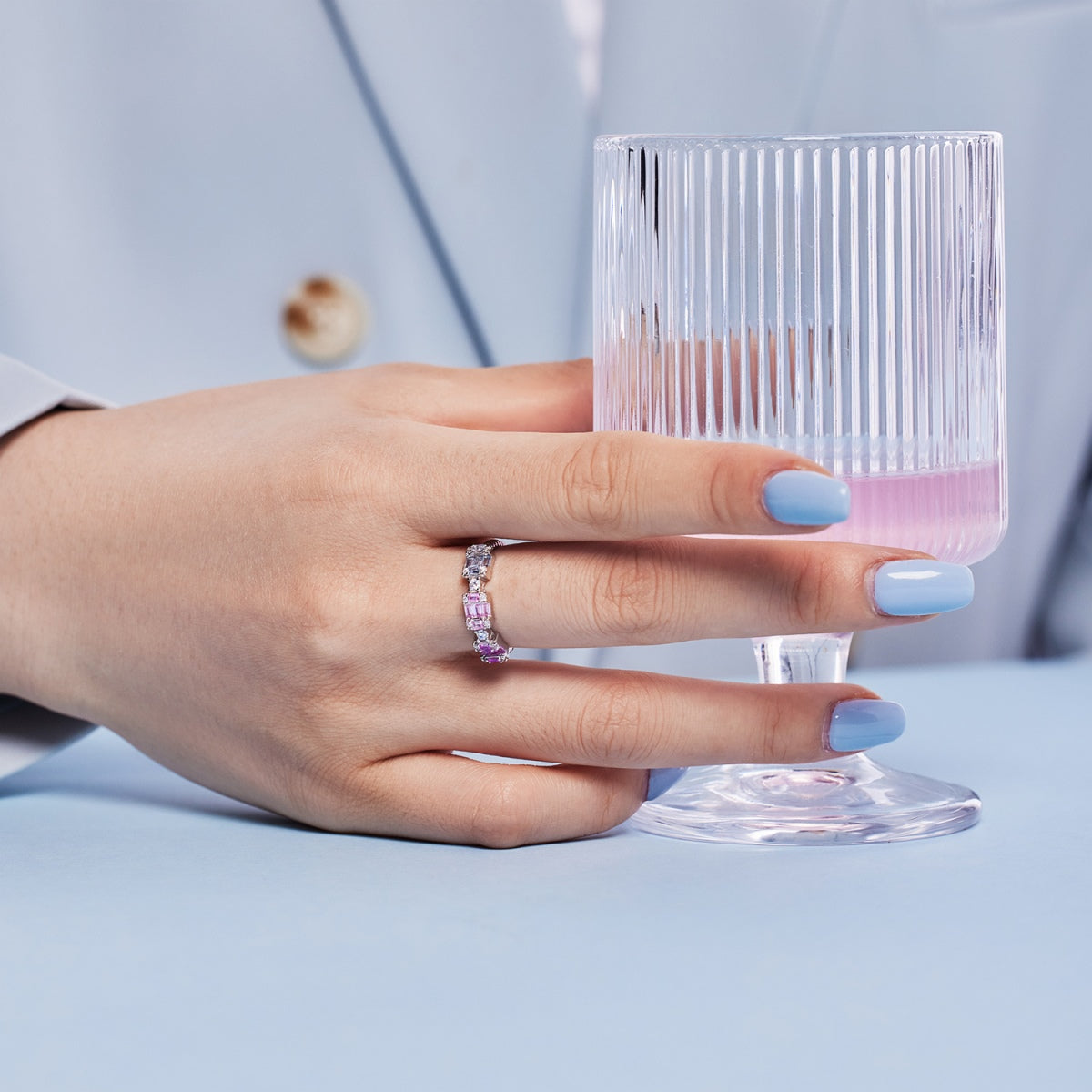 [Elite]Unique Colorful Emerald Cut Party Ring