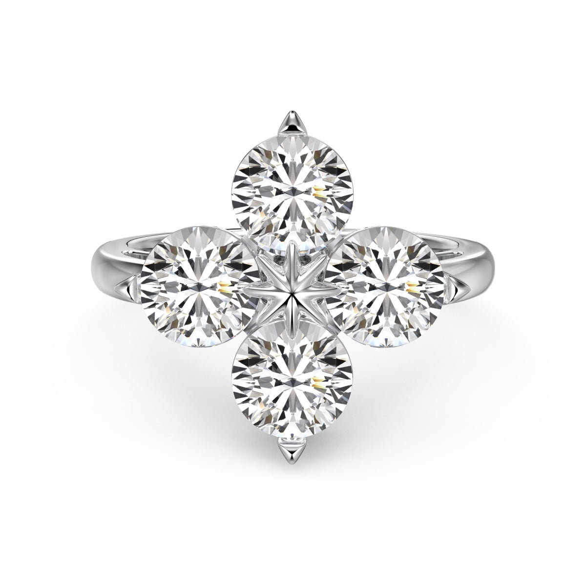 [Elite]Four-Leaf Clover Eight-Pointed Star Ring