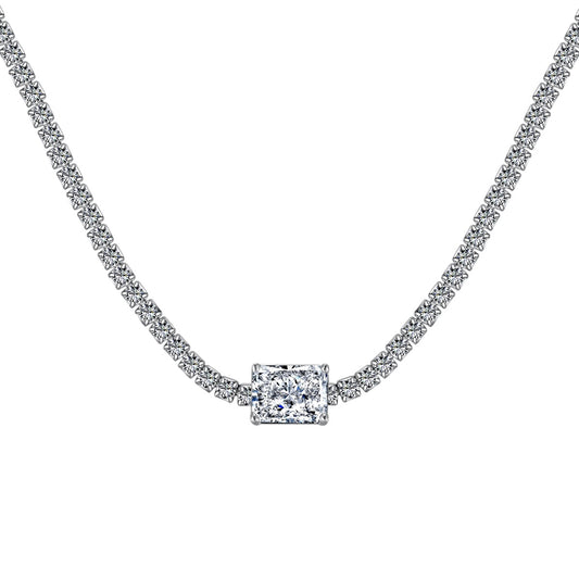 [Elite]2.0 carat Ornate Emerald Cut Necklace