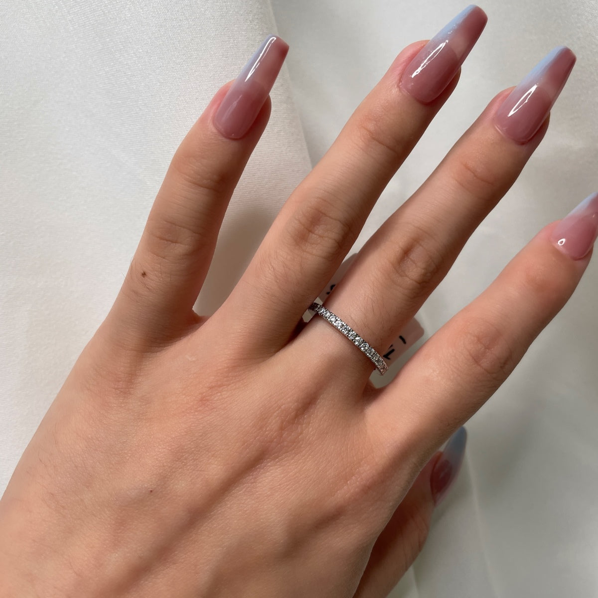 [Elite]Delicate Sparkling Round Cut Daily Ring
