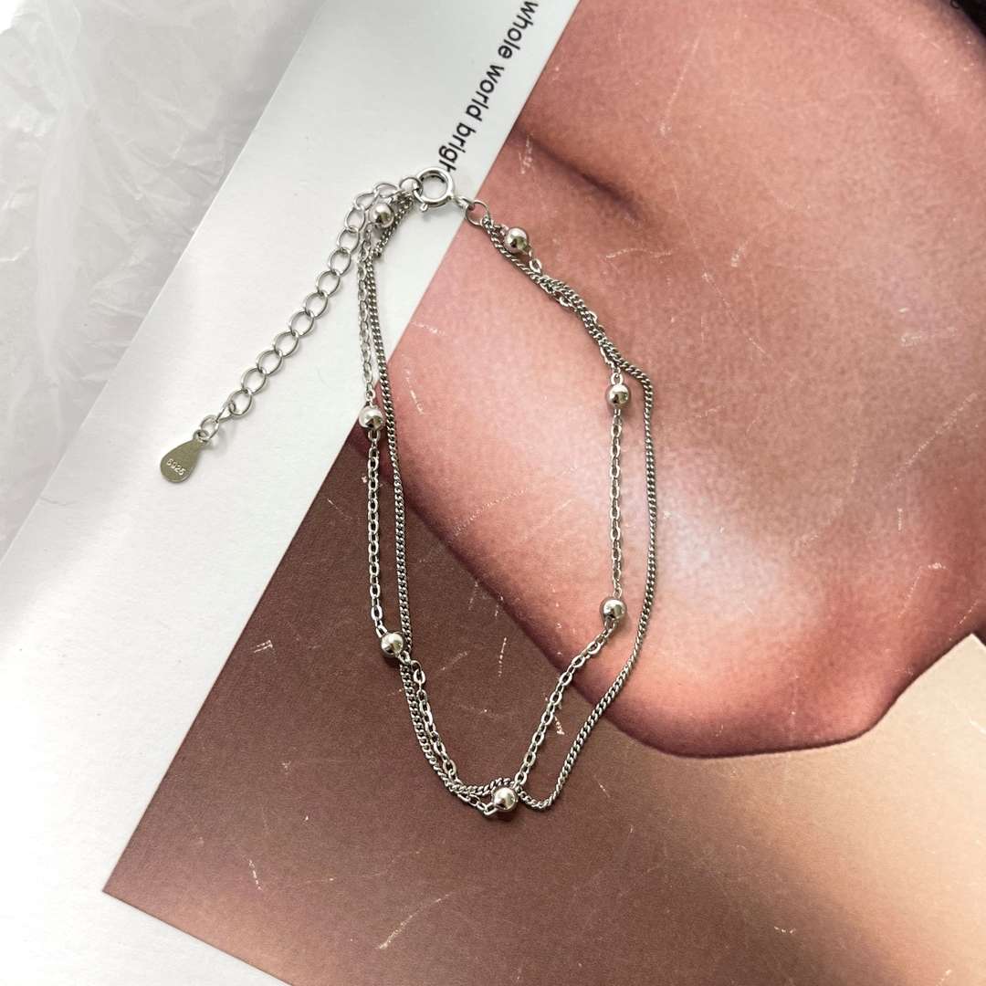 [Elite]Delicate Bead Double Layer Bracelet