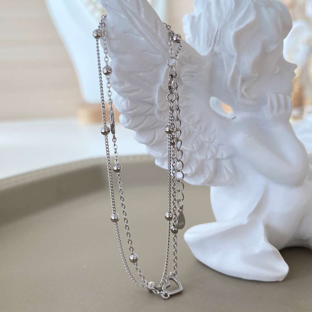 [Elite]Dainty Double Layer Love Heart Bracelet