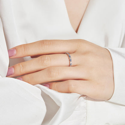 [Elite]Sparkling Vibrant Round Shape Daily Ring