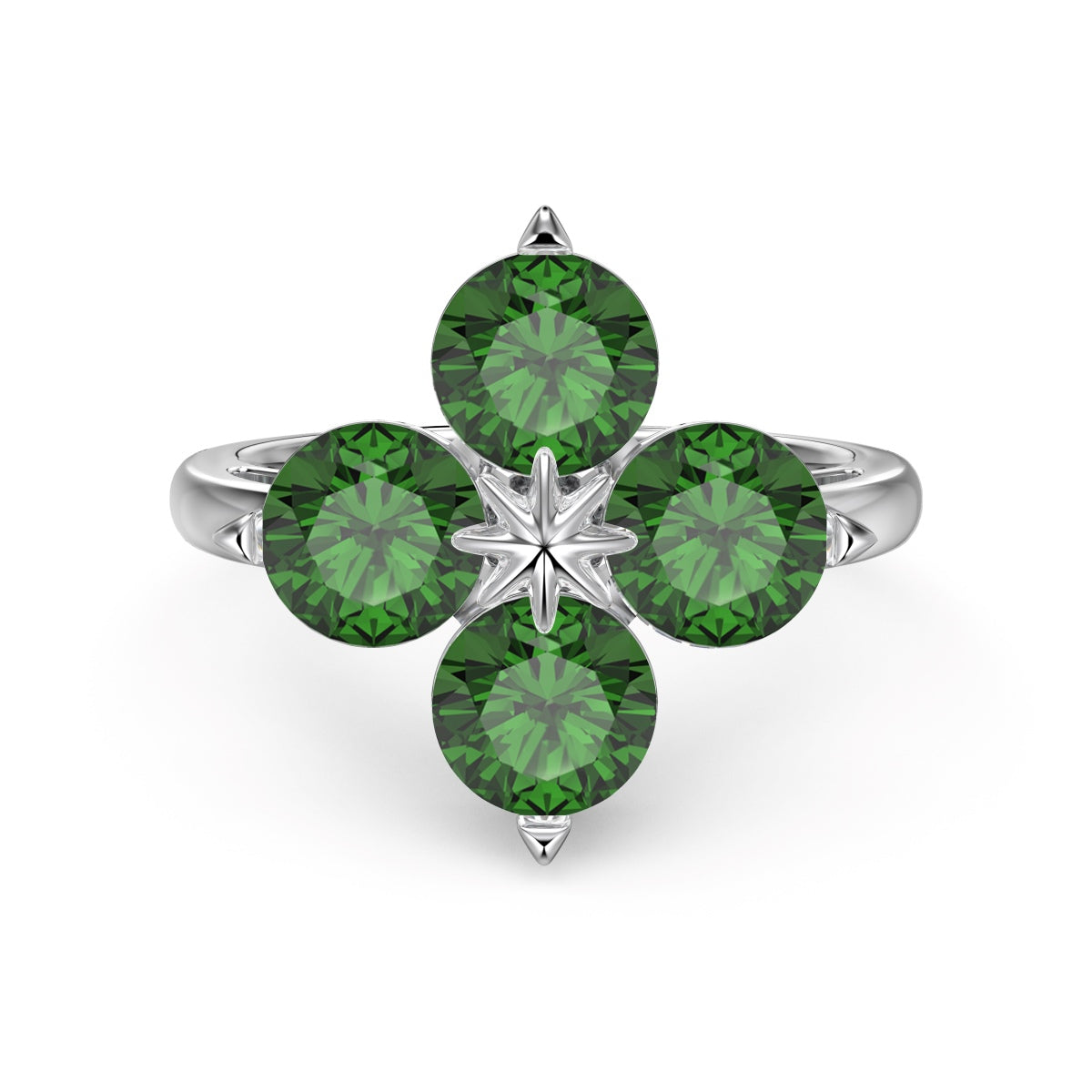 [Elite]Four-Leaf Clover Eight-Pointed Star Ring