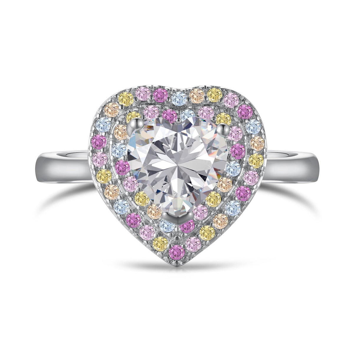 [Elite]Delicate Ebullient Heart Shape Wedding Ring