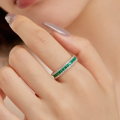 [Elite]Delicate Colorful Round Cut Daily Ring