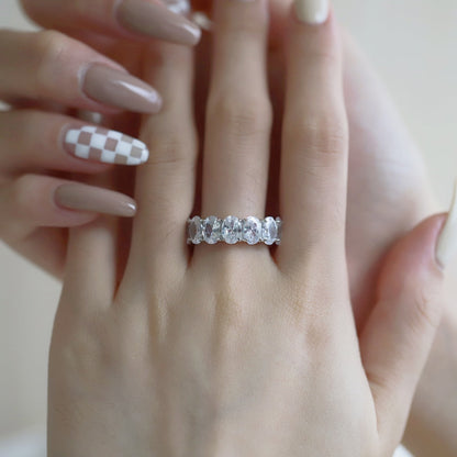 [Elite]Dainty Elongated Cushion Cut Tennis Ring