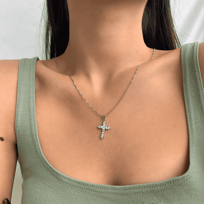 [Elite]Delicate Cross Shape Necklace