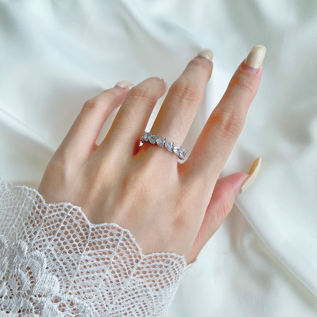 [Elite]0.25 Carat Radiant Romance Heart Cut Lover Ring