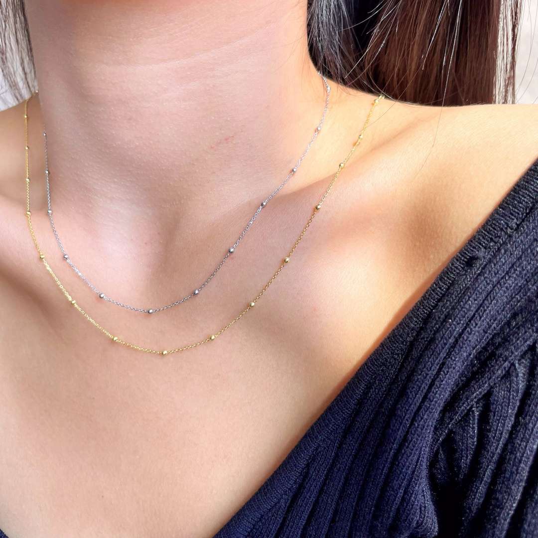 [Elite]Small Bead Clavicle Chain Simple Necklace