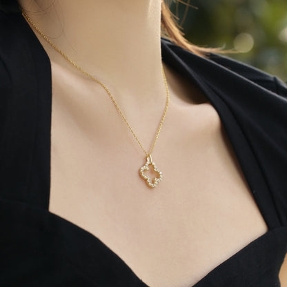 [Elite]Four-Leaf Clover Hollow Design Exquisite Necklace