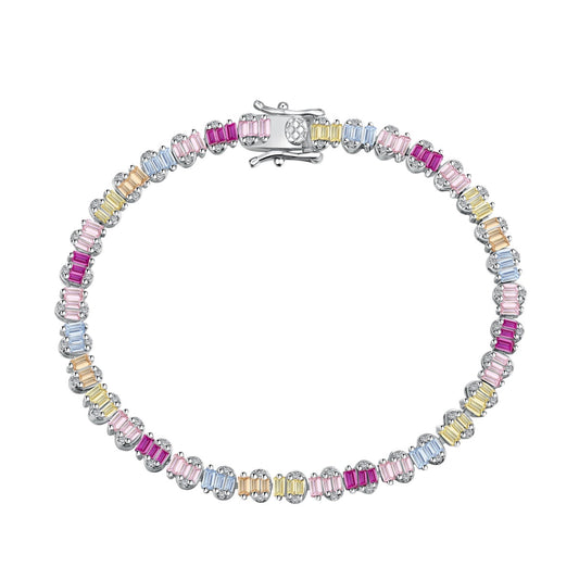 [Elite]Delicate Colorful Emerald Cut Party Bracelet