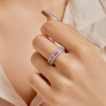 [Elite]Ornate Colorful Radiant Cut Daily Ring