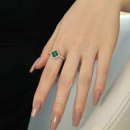 [Elite]Four Leaf Clover Flower Design Ring