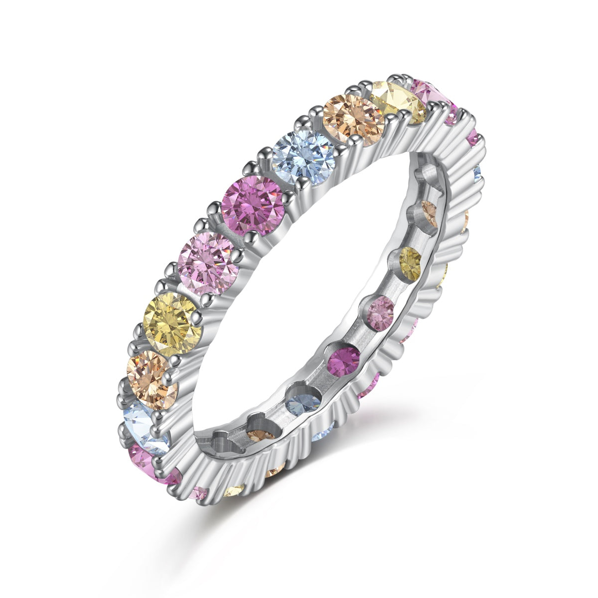 [Elite]Dazzling Lustrous Round Cut Tennis Ring