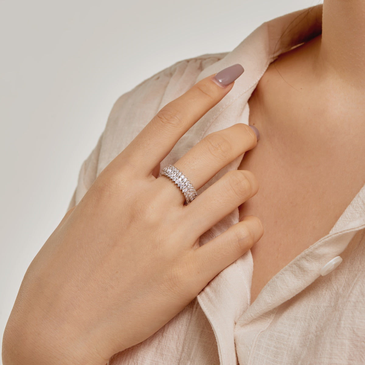 [Elite]Ornate Colorful Radiant Cut Daily Ring