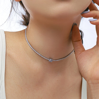 [Elite]1.0 Carat Shining Oval Cut Necklace