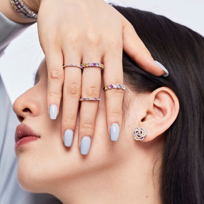 [Elite]Unique Scintillating Round Cut Daily Ring