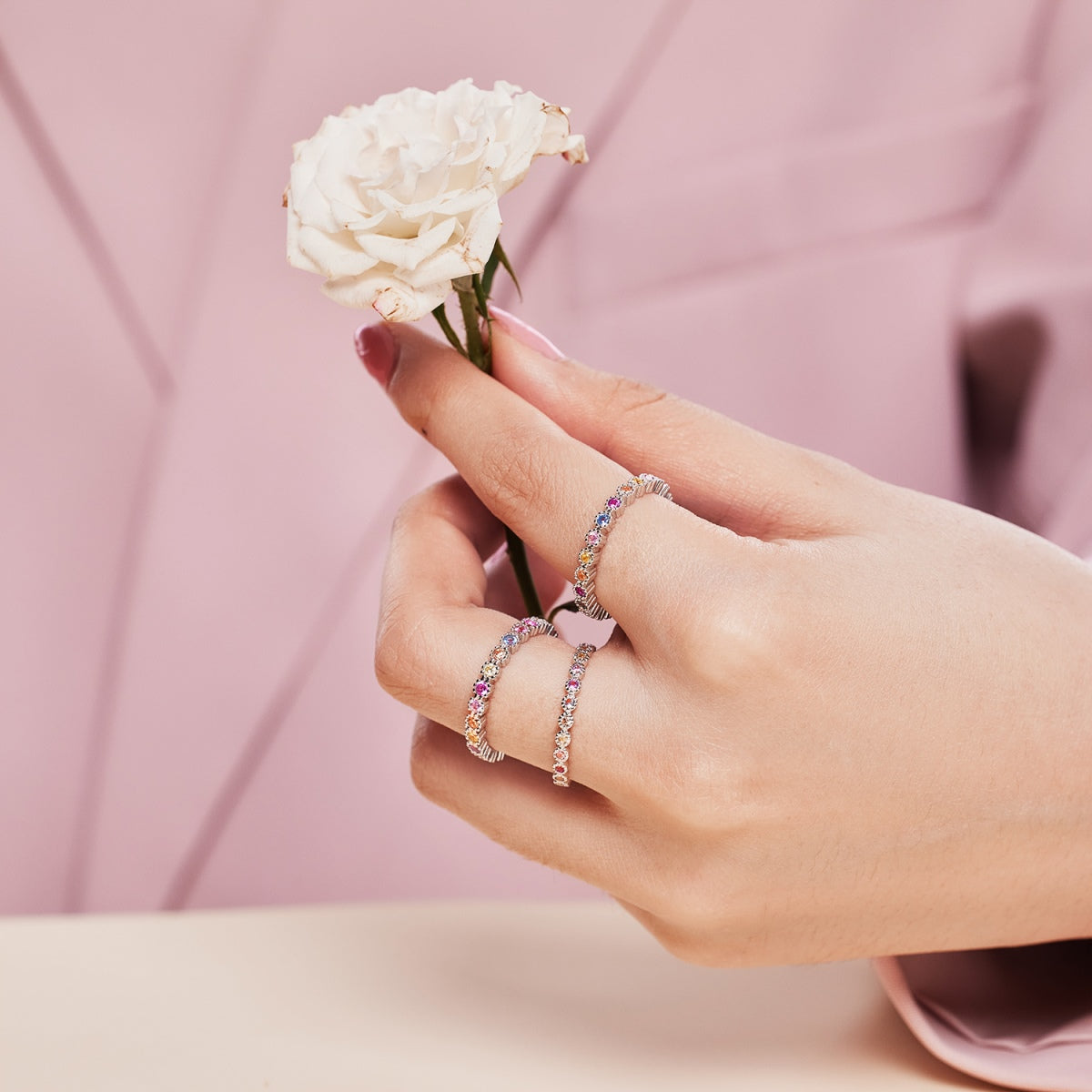 [Elite]Unique Scintillating Round Cut Daily Ring