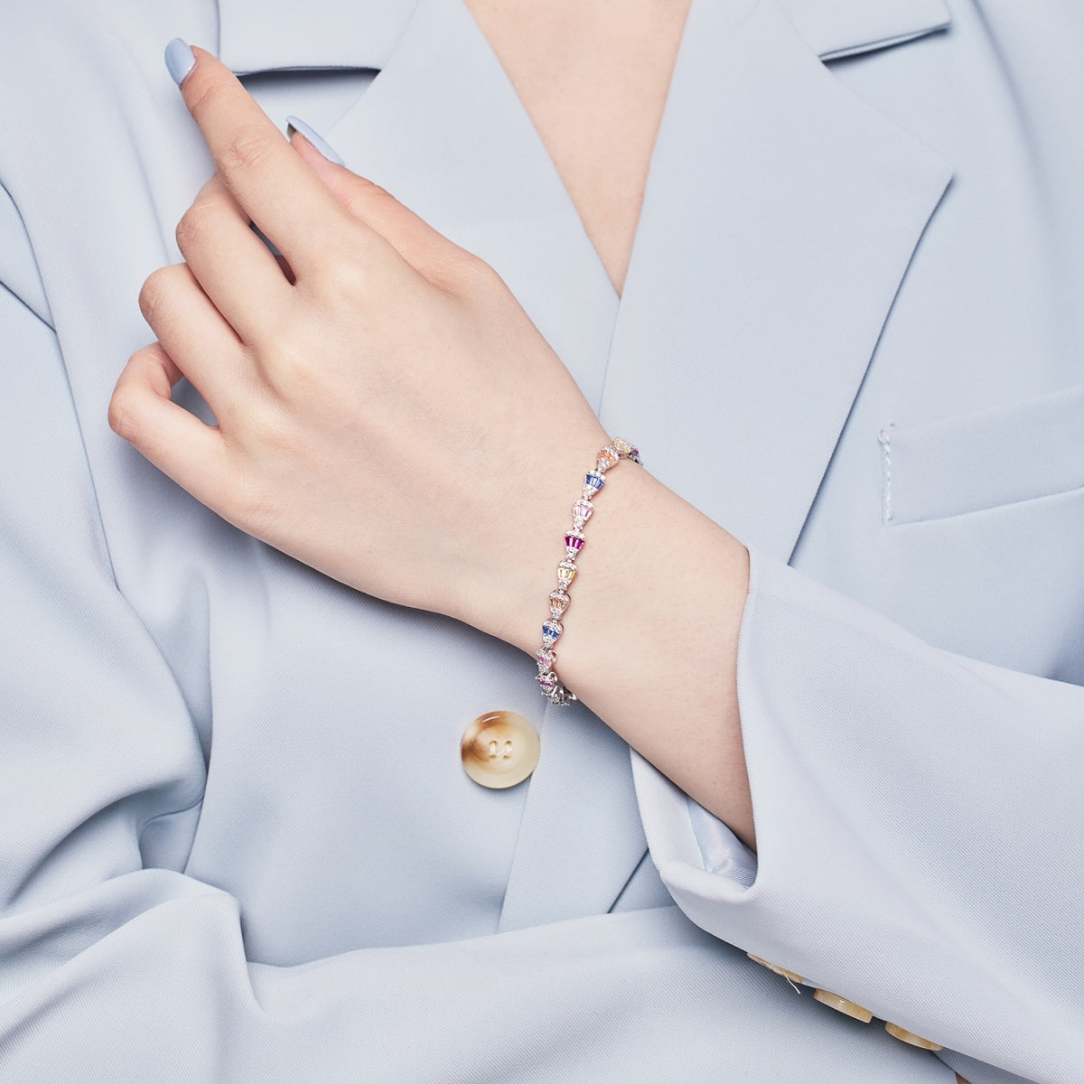 [Elite]Radiant Water Drop Shape Daily Bracelet
