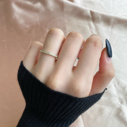 [Elite]Delicate Sparkling Round Cut Daily Ring