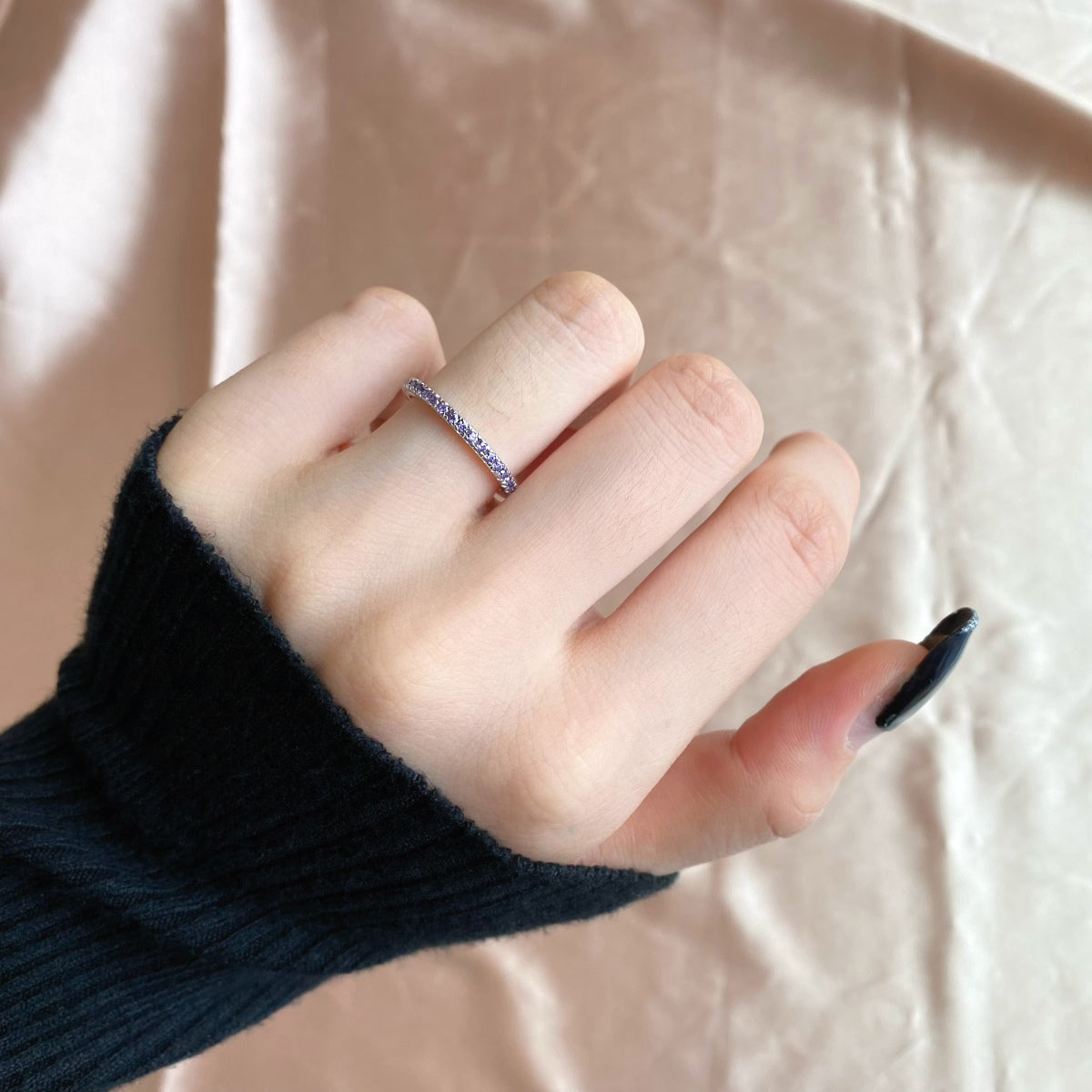 [Elite]Delicate Sparkling Round Cut Daily Ring