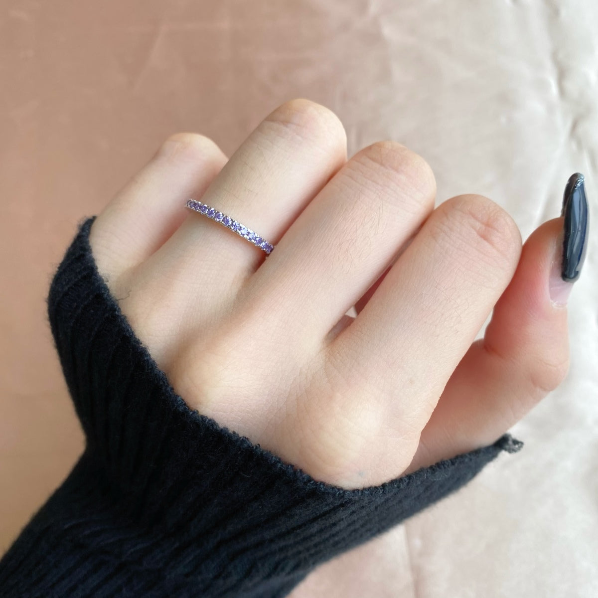 [Elite]Delicate Sparkling Round Cut Daily Ring