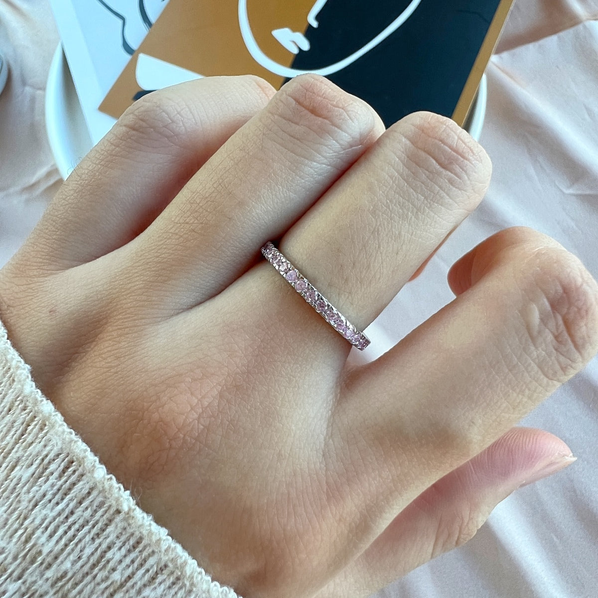 [Elite]Delicate Sparkling Round Cut Daily Ring