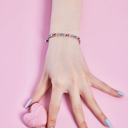 [Elite]Ornate Sparkling Multi Cut Party Bracelet