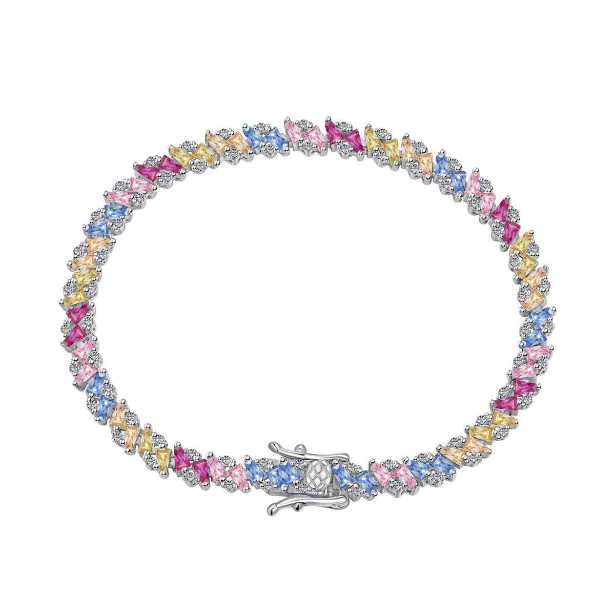 [Elite]Ornate Sparkling Multi Cut Party Bracelet