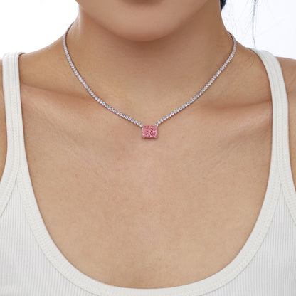 [Elite]4.0 Carat Elegant Radiant Cut Necklace