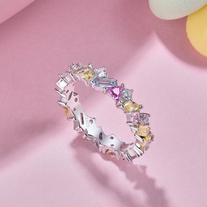 [Elite]Dazzling Polychromatic Multi cut Daily Ring
