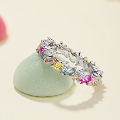 [Elite]Dazzling Polychromatic Multi cut Daily Ring