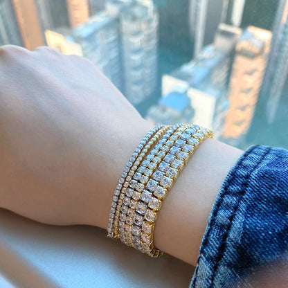 [Elite]Radiant Shinning Princess Cut Tennis Bracelet