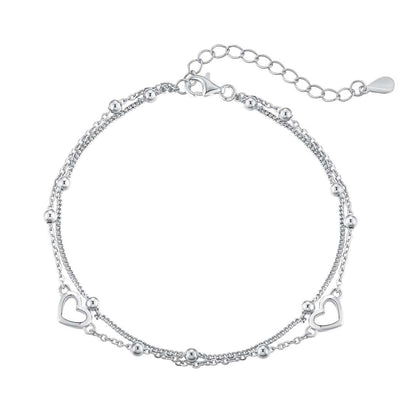 [Elite]Dainty Double Layer Love Heart Bracelet