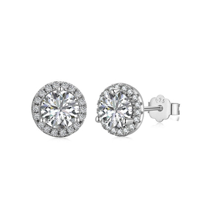 [Elite]Classic Princess Round Shape Earrings