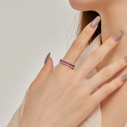 [Elite]Delicate Colorful Round Cut Daily Ring