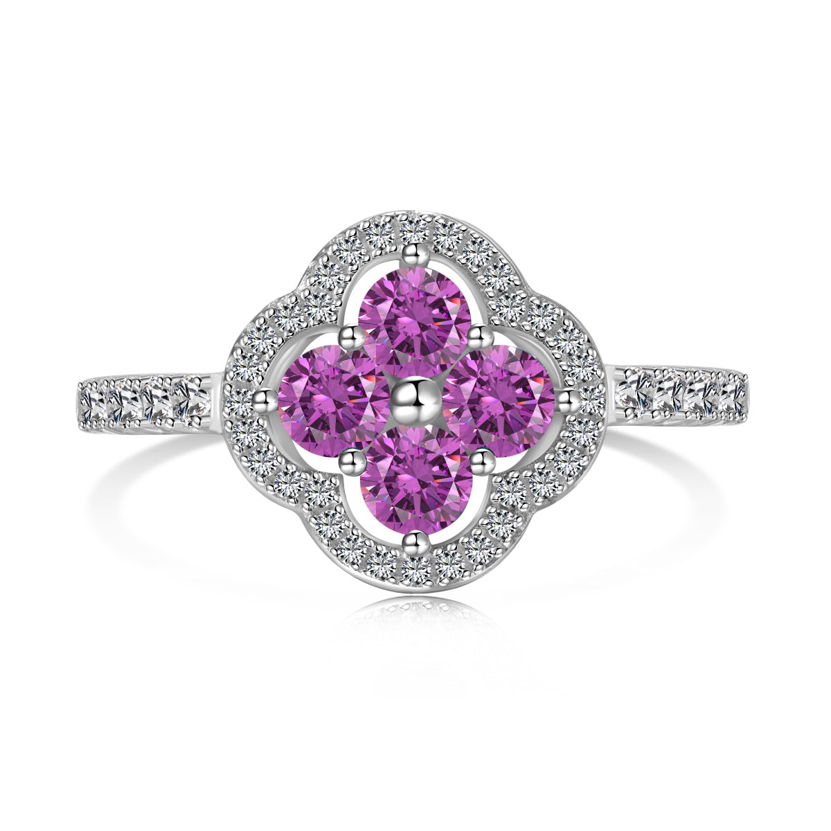 [Elite]Four Leaf Clover Flower Design Ring