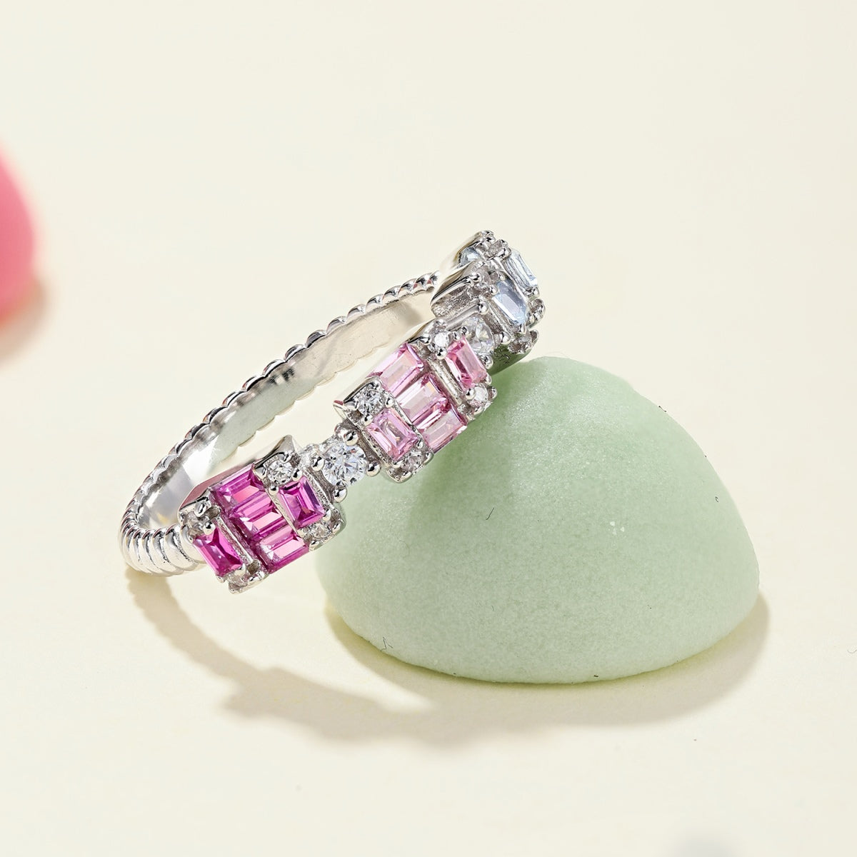 [Elite]Unique Colorful Emerald Cut Party Ring