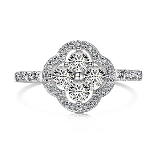 [Elite]Four Leaf Clover Flower Design Ring