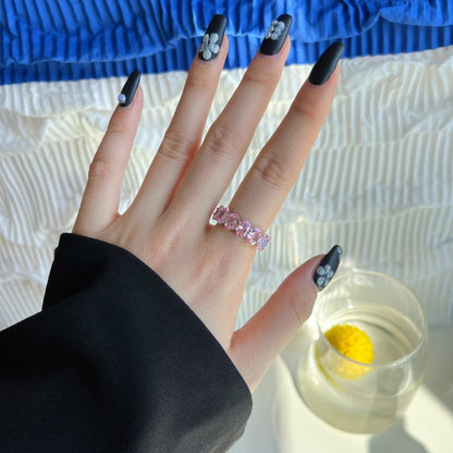 [Elite]Dainty Elongated Cushion Cut Tennis Ring