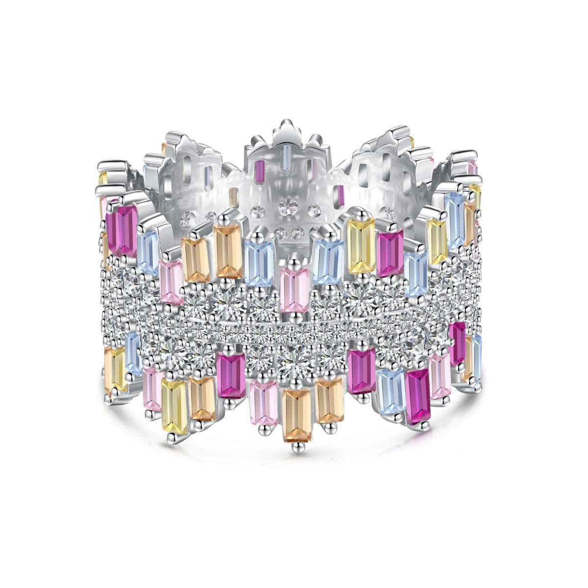 [Elite]Luxurious Colorful Radiant Cut Daily Ring