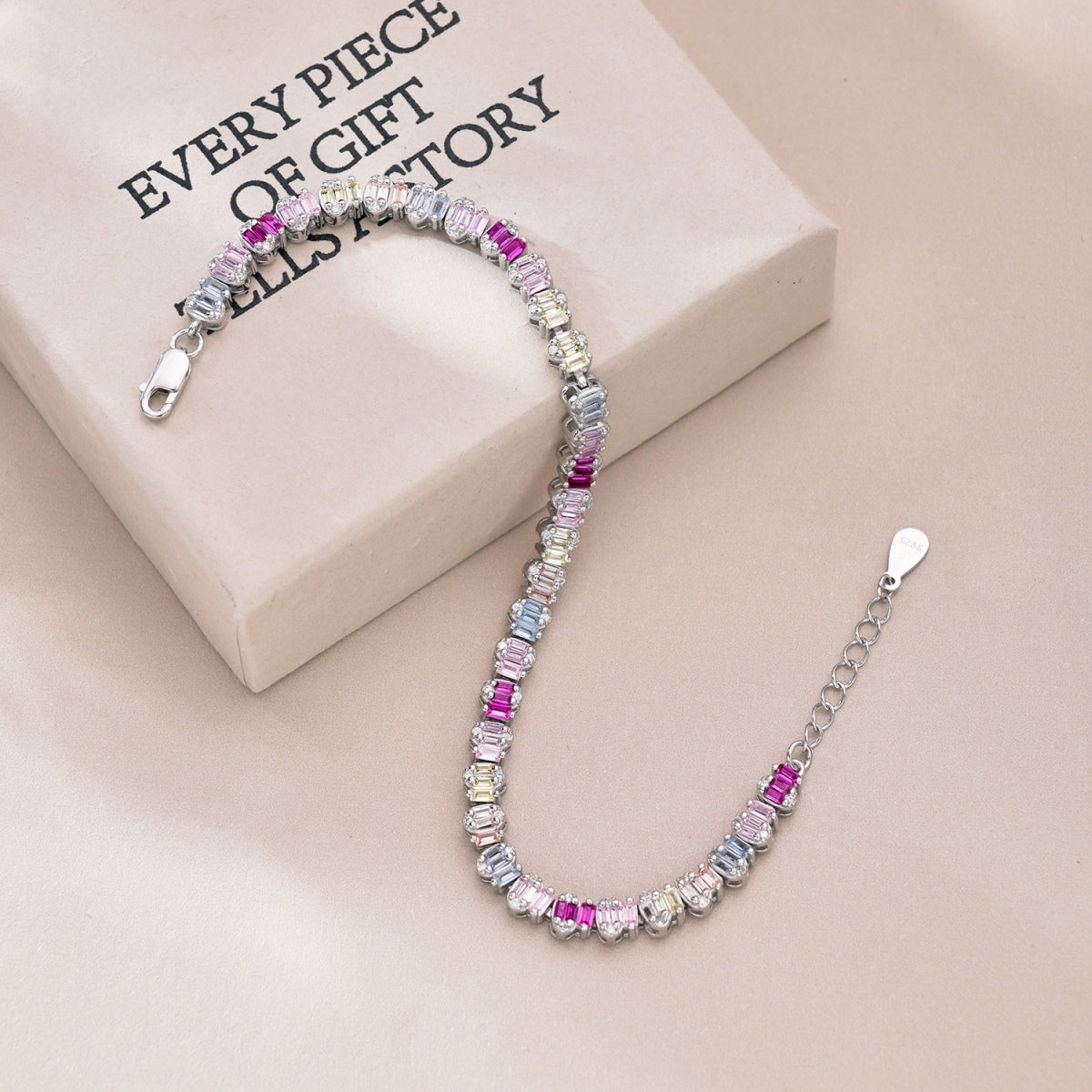[Elite]Delicate Colorful Emerald Cut Party Bracelet