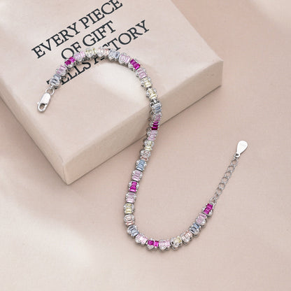 [Elite]Delicate Colorful Emerald Cut Party Bracelet