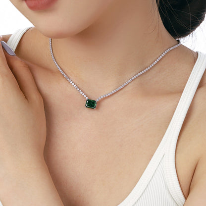 [Elite]4.0 Carat Elegant Radiant Cut Necklace