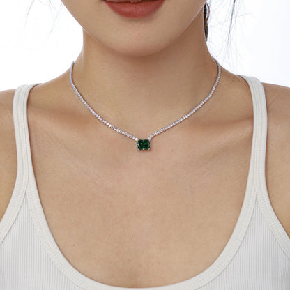 [Elite]4.0 Carat Elegant Radiant Cut Necklace